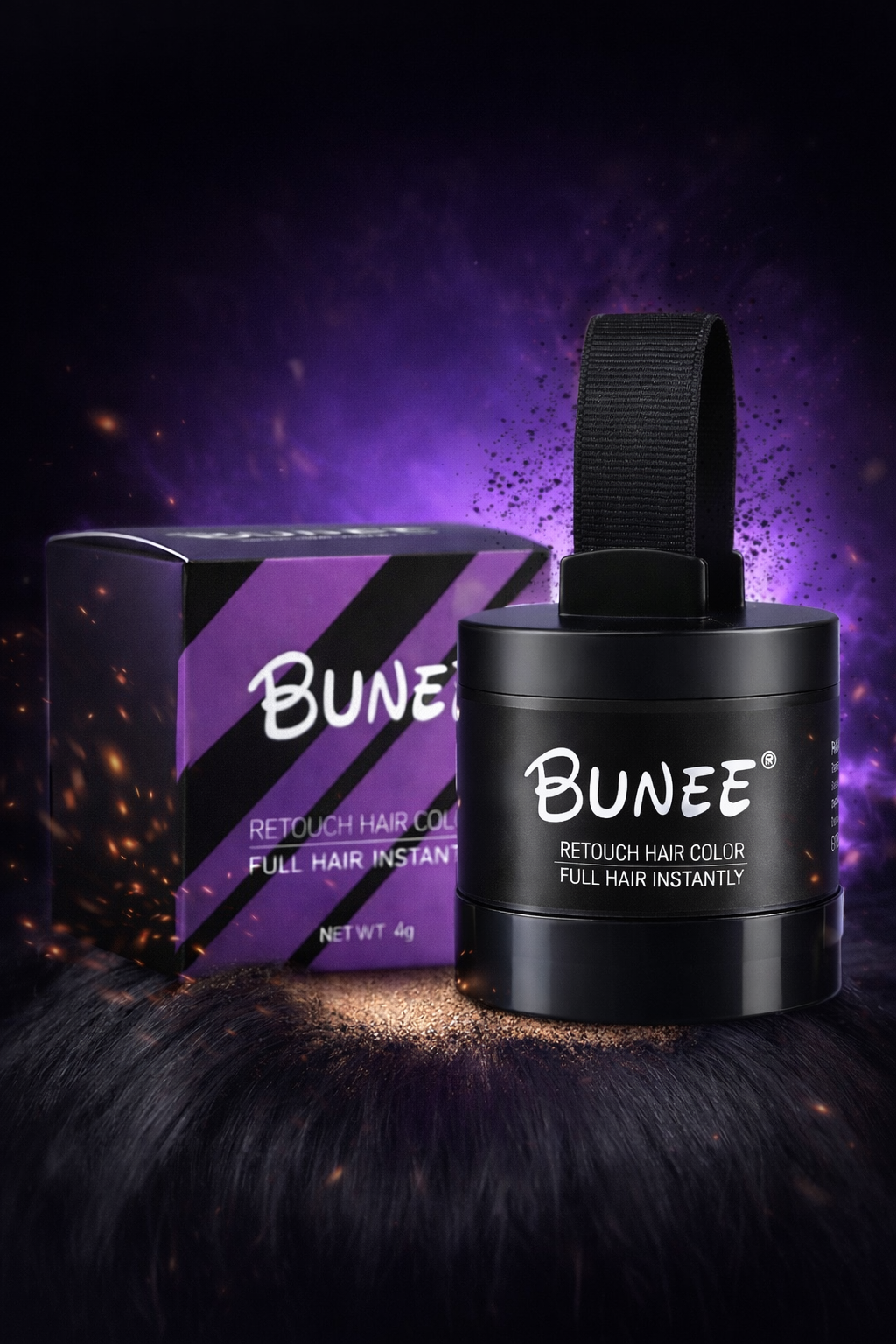 BUNEE® - Retouch Coloration Cheveux Complet Instantanément – Noir